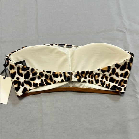 DKNY Leopard Print Bandeau Bikini Set - Picture 4 of 7